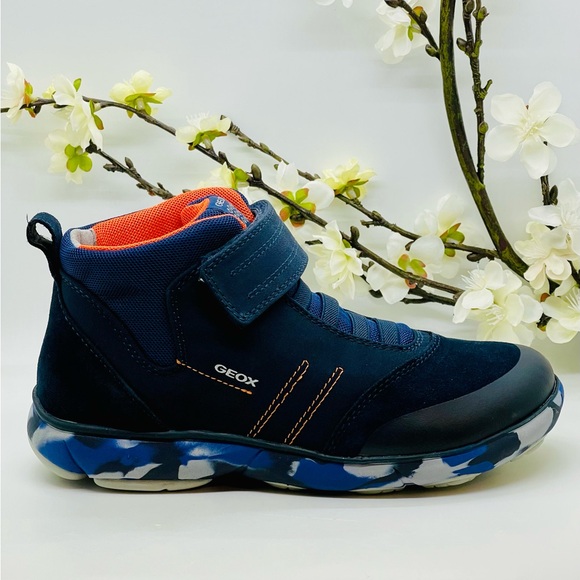 Geox Boys Shoes J NEBULA B. B Size: 3 1/2US / 35EU / 2 1/2UK Navy/Orange - Picture 3 of 15